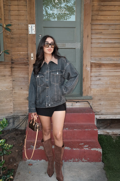 Contrast Denim Rodeo Jacket