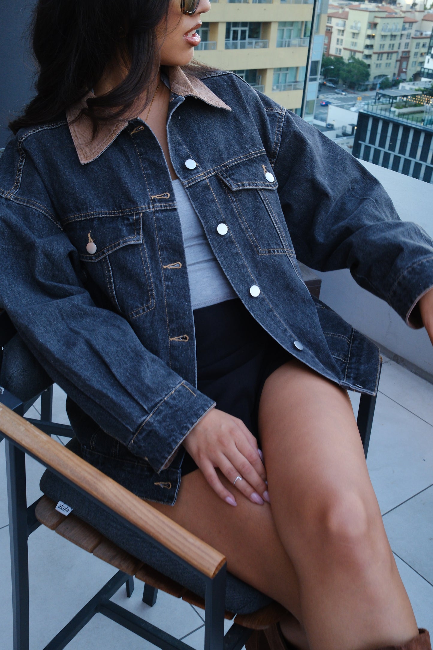 Contrast Denim Rodeo Jacket